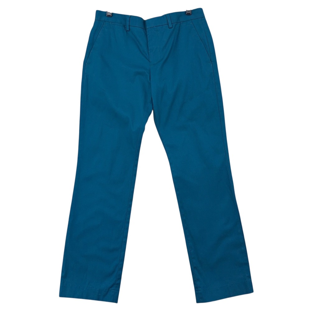 Express Photographer Men Teal Blue Slim Fit Chino Dress Pants 30x30 Cotton Blend